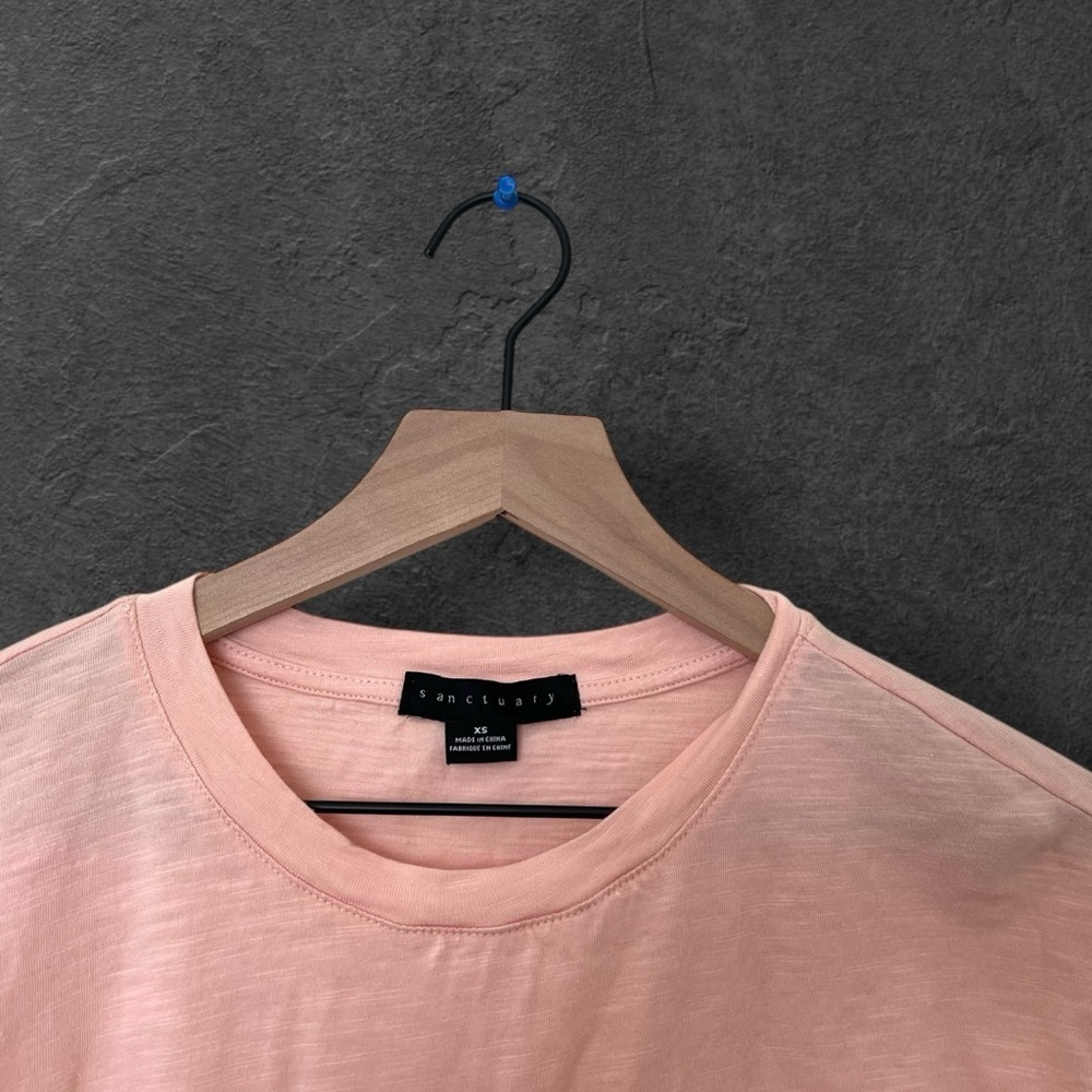 Anthropologie Sanctuary Pastel Pink Ruched Drawstring Crop Top XS - Picture 4 of 7